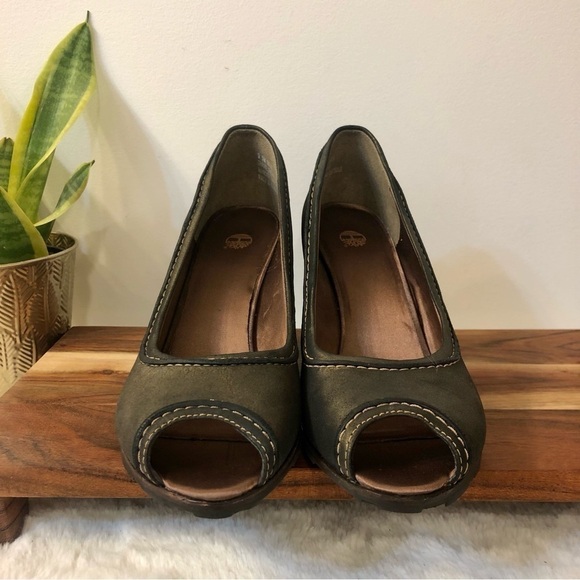 Timberland Metallic Bronze Peep Toe Wedge - Picture 3 of 10
